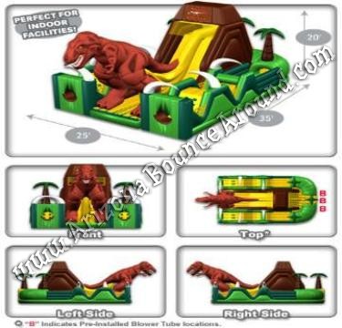 Jurassic Themed Inflatable Obstacle Course Rental Phoenix Arizona